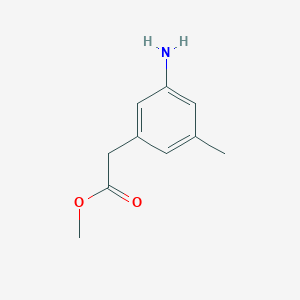 molecular formula C10H13NO2 B12971269 Methyl (3-amino-5-methylphenyl)acetate 