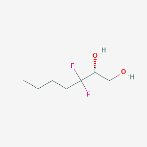 molecular formula C7H14F2O2 B129713 (R)-(+)-3,3-Difluoro-1,2-heptanediol CAS No. 158358-96-4