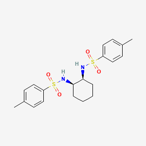 molecular formula C20H26N2O4S2 B12971305 N,N'-(Rel-(1R,2S)-Cyclohexane-1,2-diyl)bis(4-methylbenzenesulfonamide) 