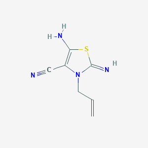 molecular formula C7H8N4S B1297134 3-Allyl-5-amino-2-imino-2,3-dihydro-thiazole-4-carbonitrile CAS No. 247571-52-4