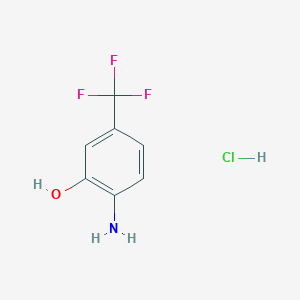 molecular formula C7H7ClF3NO B12971345 2-Amino-5-(trifluoromethyl)phenol hydrochloride 
