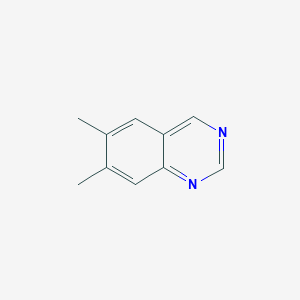 molecular formula C10H10N2 B12971407 6,7-Dimethylquinazoline 