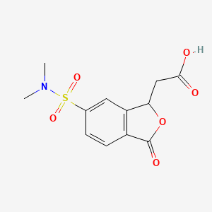 molecular formula C12H13NO6S B1297141 (6-Dimethylsulfamoyl-3-oxo-1,3-dihydro-isobenzofuran-1-yl)-acetic acid CAS No. 144402-61-9