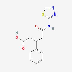 molecular formula C13H13N3O3S B1297142 3-Phenyl-4-([1,3,4]thiadiazol-2-ylcarbamoyl)-butyric acid 