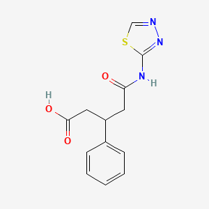 molecular formula C13H13N3O3S B1297142 3-Phenyl-4-([1,3,4]thiadiazol-2-ylcarbamoyl)-butyric acid CAS No. 799258-43-8