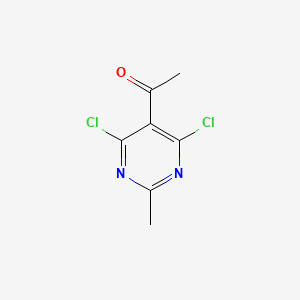 molecular formula C7H6Cl2N2O B12971447 1-(4,6-Dichloro-2-methyl-5-pyrimidinyl)ethanone 