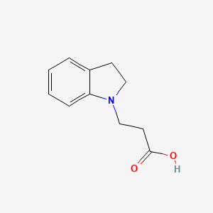 molecular formula C11H13NO2 B1297145 3-(2,3-Dihydro-1H-indol-1-yl)propanoic acid CAS No. 99855-02-4