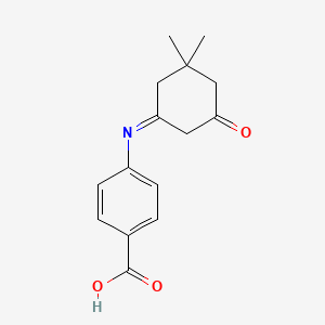 molecular formula C15H17NO3 B1297148 4-(3,3-Dimethyl-5-oxo-cyclohexylideneamino)-benzoic acid CAS No. 436811-31-3