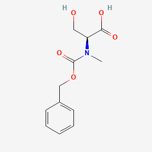 molecular formula C12H15NO5 B12971495 N-((Benzyloxy)carbonyl)-N-methyl-L-serine 