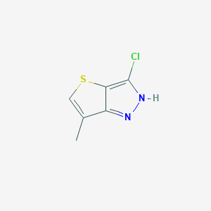 molecular formula C6H5ClN2S B12971497 3-Chloro-6-methyl-1H-thieno[3,2-c]pyrazole 