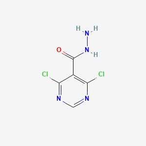 molecular formula C5H4Cl2N4O B12971502 4,6-Dichloropyrimidine-5-carbohydrazide 