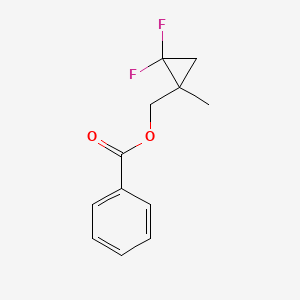 molecular formula C12H12F2O2 B12971516 (2,2-Difluoro-1-methyl-cyclopropyl)methyl benzoate 