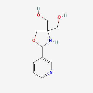 molecular formula C10H14N2O3 B1297154 (4-Hydroxymethyl-2-pyridin-3-yl-oxazolidin-4-yl)-methanol CAS No. 312620-99-8