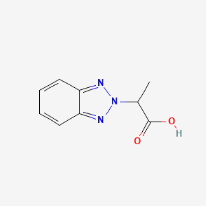 molecular formula C9H9N3O2 B1297155 2-Benzotriazol-2-yl-propionic acid CAS No. 4144-69-8