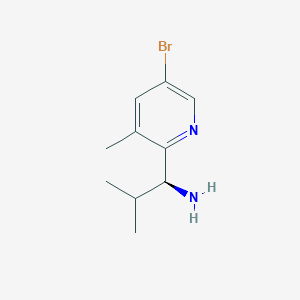 molecular formula C10H15BrN2 B12971572 (S)-1-(5-Bromo-3-methylpyridin-2-yl)-2-methylpropan-1-amine 