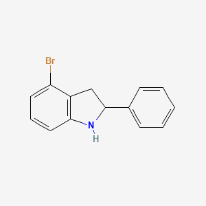 molecular formula C14H12BrN B12971663 4-Bromo-2-phenylindoline 
