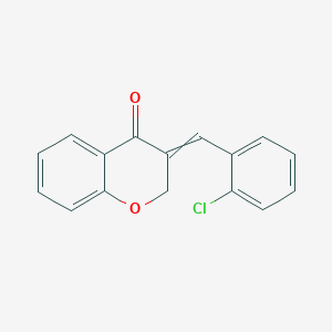 molecular formula C16H11ClO2 B1297168 3-[(2-Chlorophenyl)methylidene]chromen-4-one 