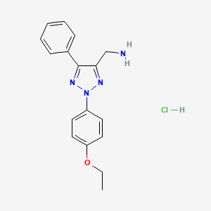 molecular formula C17H19ClN4O B12971704 [2-(4-ethoxyphenyl)-5-phenyltriazol-4-yl]methanamine;hydrochloride 