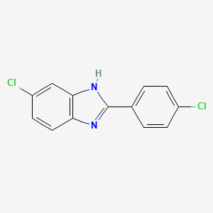 molecular formula C13H8Cl2N2 B1297174 5-Chloro-2-(4-chlorophenyl)benzimidazole CAS No. 69498-30-2