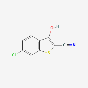 molecular formula C9H4ClNOS B12971741 6-Chloro-3-hydroxybenzo[b]thiophene-2-carbonitrile 
