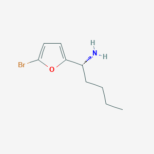 molecular formula C9H14BrNO B12971747 (R)-1-(5-Bromofuran-2-yl)pentan-1-amine 