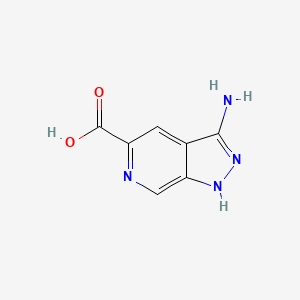 molecular formula C7H6N4O2 B12971769 3-Amino-1H-pyrazolo[3,4-c]pyridine-5-carboxylic acid 