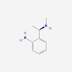 molecular formula C9H14N2 B12971795 (R)-2-(1-(Methylamino)ethyl)aniline 