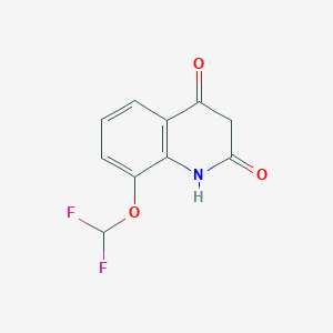 molecular formula C10H7F2NO3 B12971805 8-(Difluoromethoxy)quinoline-2,4(1H,3H)-dione 