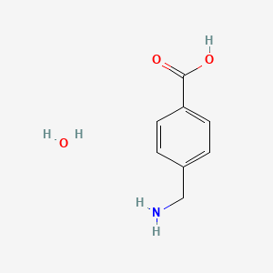 molecular formula C8H11NO3 B12971823 4-(Aminomethyl)benzoic acid hydrate 