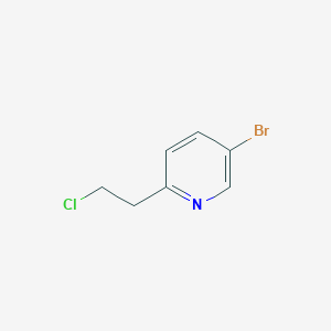 molecular formula C7H7BrClN B12971844 5-Bromo-2-(2-chloroethyl)pyridine 