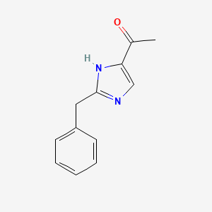 molecular formula C12H12N2O B12971858 1-(2-Benzyl-1H-imidazol-5-yl)ethan-1-one 