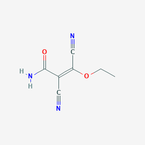 molecular formula C7H7N3O2 B12971868 (E)-2,3-Dicyano-3-ethoxyacrylamide 