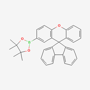 molecular formula C31H27BO3 B12971885 4,4,5,5-Tetramethyl-2-(spiro[fluorene-9,9'-xanthen]-2'-yl)-1,3,2-dioxaborolane 