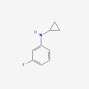 molecular formula C9H10FN B12971899 N-cyclopropyl-3-fluoroaniline 