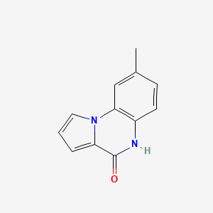 molecular formula C12H10N2O B12971920 8-Methylpyrrolo[1,2-a]quinoxalin-4(5H)-one 