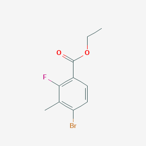 molecular formula C10H10BrFO2 B12971936 Ethyl 4-bromo-2-fluoro-3-methylbenzoate 