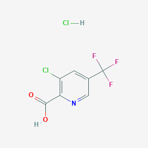 molecular formula C7H4Cl2F3NO2 B12971950 3-Chloro-5-(trifluoromethyl)picolinic acid hydrochloride 