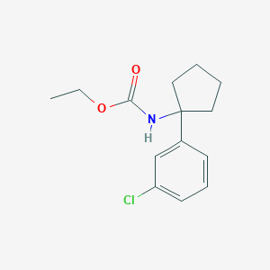 molecular formula C14H18ClNO2 B12971954 Ethyl (1-(3-chlorophenyl)cyclopentyl)carbamate 