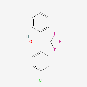 molecular formula C14H10ClF3O B12971966 1-Phenyl-1-(4-chlorophenyl)-2,2,2-trifluoroethanol 