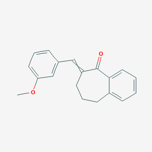 6-[(E)-(3-methoxyphenyl)methylidene]-6,7,8,9-tetrahydro-5H-benzo[a]cyclohepten-5-one