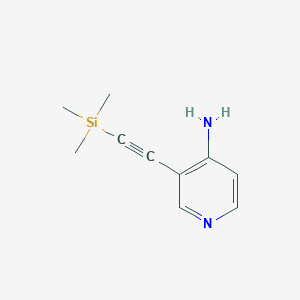 molecular formula C10H14N2Si B12971996 3-((Trimethylsilyl)ethynyl)pyridin-4-amine 