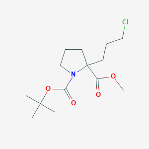 molecular formula C14H24ClNO4 B1297202 1-Tert-butyl 2-methyl 2-(3-chloropropyl)pyrrolidine-1,2-dicarboxylate CAS No. 909076-34-2
