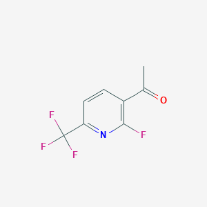 molecular formula C8H5F4NO B12972022 1-(2-Fluoro-6-(trifluoromethyl)pyridin-3-yl)ethan-1-one 