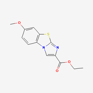 molecular formula C13H12N2O3S B1297203 Ethyl 7-methoxybenzo[d]imidazo[2,1-b]thiazole-2-carboxylate CAS No. 81021-97-8