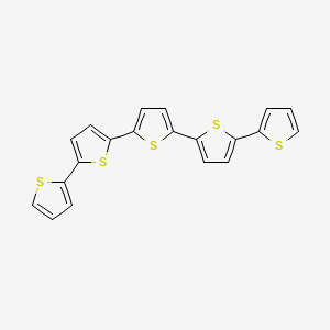 molecular formula C20H12S5 B1297205 2,5-bis(5-thiophen-2-ylthiophen-2-yl)thiophene CAS No. 5660-45-7