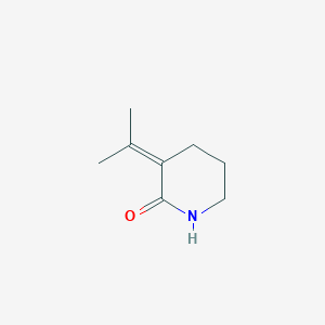 molecular formula C8H13NO B12972087 3-(Propan-2-ylidene)piperidin-2-one 