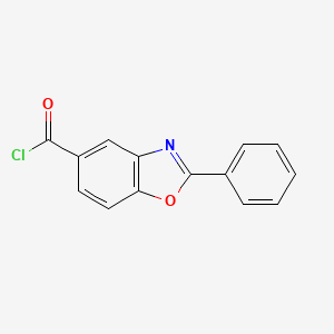 molecular formula C14H8ClNO2 B12972139 2-Phenylbenzo[d]oxazole-5-carbonyl chloride 