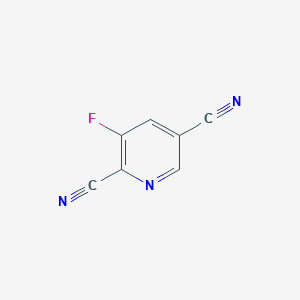 molecular formula C7H2FN3 B12972144 3-Fluoropyridine-2,5-dicarbonitrile 