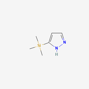 molecular formula C6H12N2Si B12972165 3-(Trimethylsilyl)pyrazole 