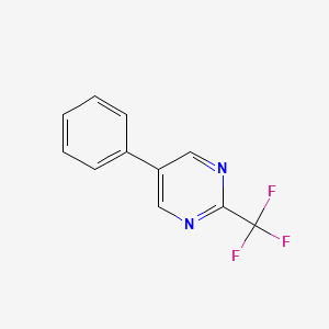 molecular formula C11H7F3N2 B12972167 2-(Trifluoromethyl)-5-phenylpyrimidine 